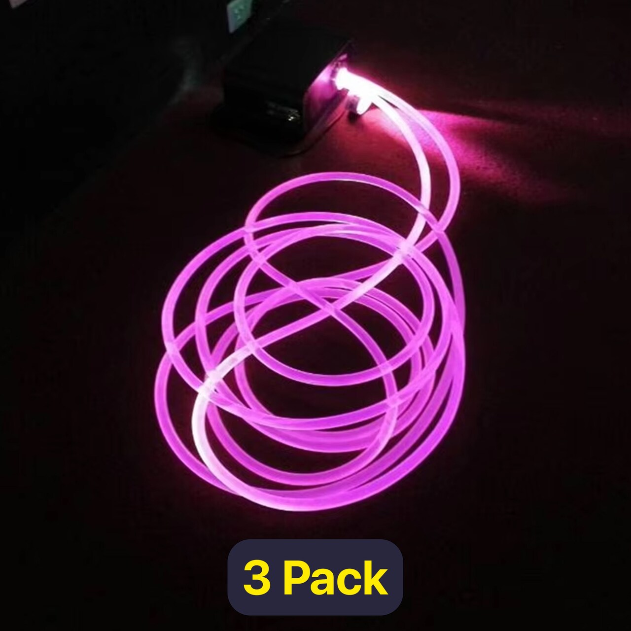 6' Neon Glow Light with Clip – Battery Operated for Easy Wear
